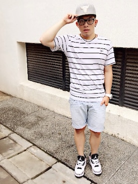 「ESPRIT（エスプリ）のアイテム（パンツ）」を使った、Sun kaikaiさん（メンズ・170cm）の夏コーディネート