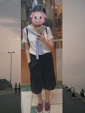 「VANS（バンズ）のアイテム（ビーチサンダル）」を使った、Paris さん（レディース・159cm）の春コーディネート