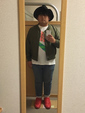 「Avail（アベイル）のアイテム（ブルゾン）」を使った、よっしーさん（メンズ・169cm）の春コーディネート