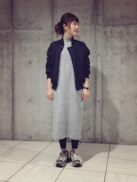 「KBF（ケイビーエフ）のアイテム（ブルゾン）」を使った、yuiさん（レディース・154cm）の秋コーディネート