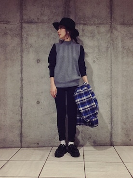 「SUNDAY WORKS（サンデーワークス）のアイテム（ジャケット/アウター）」を使った、yuiさん（レディース・154cm）の秋コーディネート