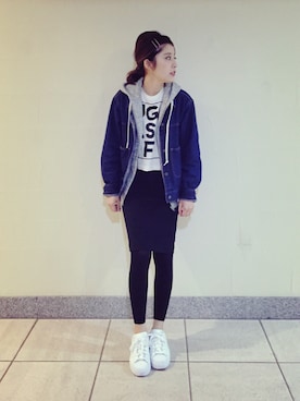 「LEPSIM（レプシィム）のアイテム（ジャケット/アウター）」を使った、yuiさん（レディース・154cm）の春コーディネート