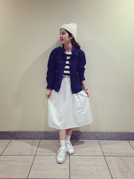 「LEPSIM（レプシィム）のアイテム（ジャケット/アウター）」を使った、yuiさん（レディース・154cm）の春コーディネート