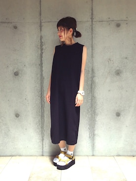 「NANO universe（ナノユニバース）のアイテム（サンダル）」を使った、yuiさん（レディース・154cm）の夏コーディネート