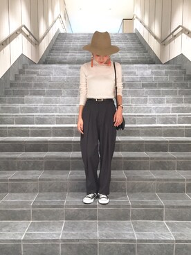 「Ctrl freak （コントロール フリーク）のアイテム（帽子）」を使った、yuiさん（レディース・154cm）の秋コーディネート
