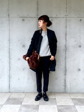 「goocy（グースィー）のアイテム」を使った、yuiさん（レディース・154cm）の冬コーディネート