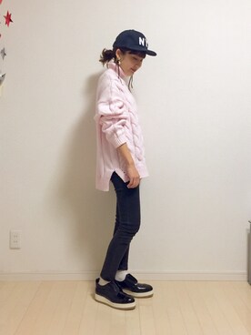 「EDITION（エディション）のACNE STUDIOS SKIN 5 USED スキニーパンツ（デニムパンツ）」を使った、yuiさん（レディース・154cm）の冬コーディネート