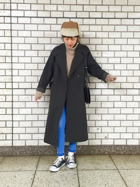 「Steven Alan（スティーブンアラン）のアイテム（その他アウター）」を使った、yuiさん（レディース・154cm）の冬コーディネート