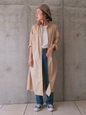 「Another Edition（アナザーエディション）のアイテム（ハンチング/ベレー帽）」を使った、yuiさん（レディース・154cm）の夏コーディネート
