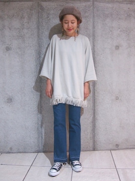 「Another Edition（アナザーエディション）のアイテム（ハンチング/ベレー帽）」を使った、yuiさん（レディース・154cm）の夏コーディネート