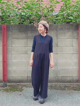 「Another Edition（アナザーエディション）のアイテム（ハンチング/ベレー帽）」を使った、yuiさん（レディース・154cm）の秋コーディネート