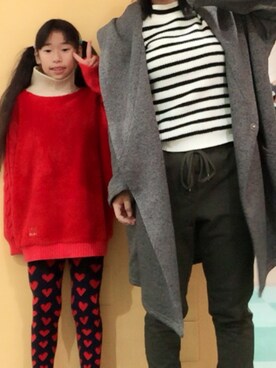「スエット」｜「アイテム（チェスターコート）」を使った、rinneさん（レディース・149cm）の秋コーディネート
