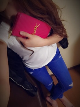 「SAINT LAURENT PARIS（サンローランパリ）のアイテム（財布/小物）」を使った、ａ❤︎さん（レディース・158cm）の春コーディネート