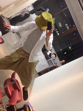 「MANIERA（マニエラ）のアイテム」を使った、STUFF 川越 長久保翔大さん（メンズ・165cm）の春コーディネート