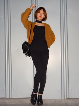 「アイテム（その他アウター、ゴールド系）」を使った、NAOさん（レディース・161cm）の秋コーディネート