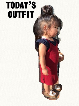 「babygap」｜「アイテム（モカシン/デッキシューズ）」を使った、♡M♡さん（キッズ・80cm）の秋コーディネート
