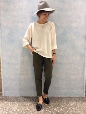 「ハットコーデ」｜minamiさん（レディース・158cm）の秋コーディネート