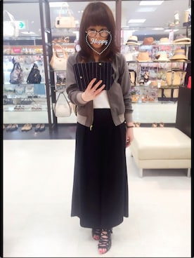 「a.v.v（アーヴェヴェ）のアイテム（ブルゾン）」を使った、romiさん（レディース・151cm）の春コーディネート