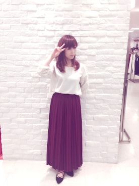 「a.v.v（アーヴェヴェ）のアイテム（トップス）」を使った、romiさん（レディース・151cm）の秋コーディネート