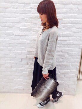 「a.v.v（アーヴェヴェ）のアイテム（バッグ）」を使った、romiさん（レディース・151cm）の秋コーディネート