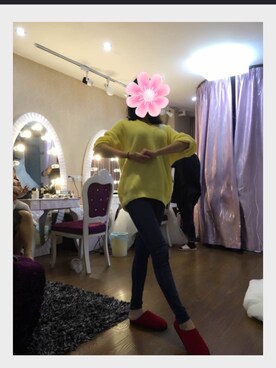 「H&M（エイチ・アンド・エム）のアイテム（デニムパンツ、ブルー系）」を使った、rinrin桑さん（レディース・158cm）の秋コーディネート