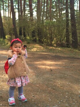「babygap」｜「アイテム（その他アウター）」を使った、acoricoさん（キッズ・80cm）の春コーディネート