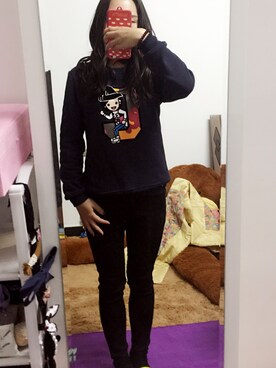 「CASH CA（カシュカ）のアイテム」を使った、壹周鞋吧さん（レディース・159cm）の秋コーディネート