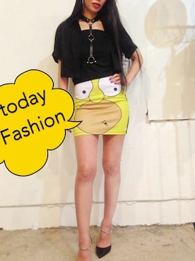 「GLADNEWS（グラッドニュース）のハーネス付トップス（T Shirts、ホワイト系）」を使った、望月美和さん（レディース・165cm）の春コーディネート