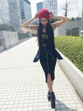 「NIRVANA」｜「アイテム（デニムジャケット）」を使った、望月美和さん（レディース・165cm）の春コーディネート