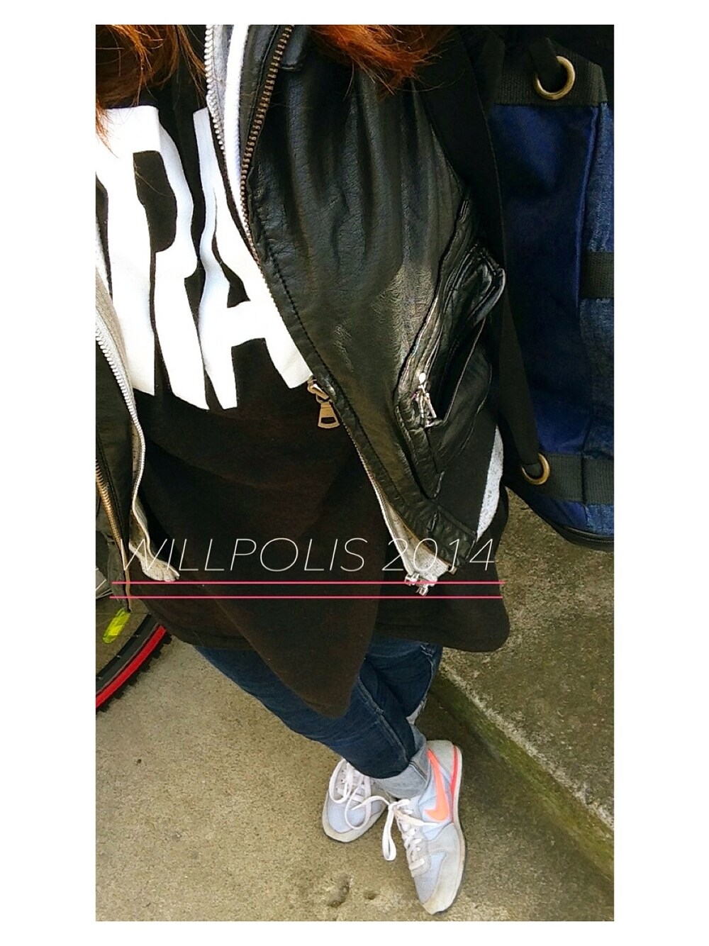 「NIKE、スニーカー、LIVE T、RAY、BUMP OF CHICKEN、UNIQLO、ameapa」｜「NIKEのアイテム（スニーカー、グレー系）」を使った、manamiさん（レディース・148cm）の春コーディネートの1枚目の写真