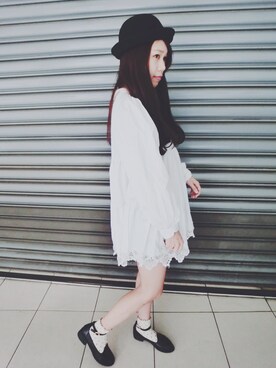 「skirt」｜「アイテム（シャツワンピース）」を使った、Doraさん（レディース・164cm）の秋コーディネート