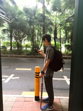 「GAP（ギャップ）のアイテム（バックパック/リュック）」を使った、嘉树さん（メンズ・185cm）の秋コーディネート