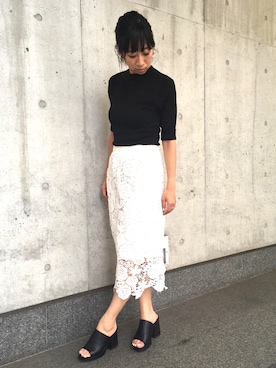 「Settimissimo（セッティミッシモ）のアイテム（スカート）」を使った、Yumiさん（レディース・156cm）の夏コーディネート