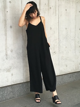「Settimissimo（セッティミッシモ）のアイテム（つなぎ/オールインワン）」を使った、Yumiさん（レディース・156cm）の夏コーディネート