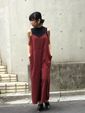 「Settimissimo（セッティミッシモ）のアイテム（つなぎ/オールインワン）」を使った、Yumiさん（レディース・156cm）の夏コーディネート