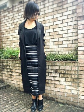 「Settimissimo（セッティミッシモ）のアイテム（チェスターコート）」を使った、Yumiさん（レディース・156cm）の秋コーディネート