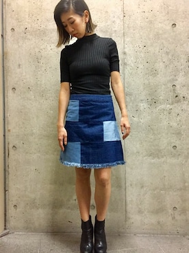 「Settimissimo（セッティミッシモ）のアイテム（スカート）」を使った、Yumiさん（レディース・156cm）の秋コーディネート