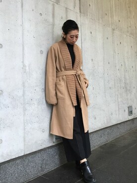 「Settimissimo（セッティミッシモ）のアイテム（その他アウター）」を使った、Yumiさん（レディース・156cm）の秋コーディネート