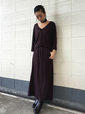 「Settimissimo（セッティミッシモ）のアイテム（パンツ）」を使った、Yumiさん（レディース・156cm）の秋コーディネート