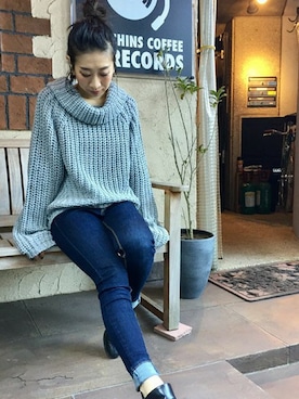 「バルーンスリーブ」｜Yumiさん（レディース・156cm）の秋コーディネート