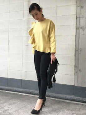 「Settimissimo（セッティミッシモ）のアイテム（トップス）」を使った、Yumiさん（レディース・156cm）の冬コーディネート