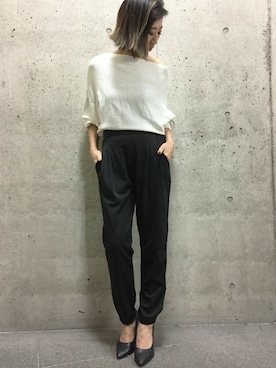 「Settimissimo（セッティミッシモ）のアイテム（パンツ）」を使った、Yumiさん（レディース・156cm）の冬コーディネート