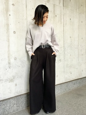 「Settimissimo（セッティミッシモ）のアイテム（トップス）」を使った、Yumiさん（レディース・156cm）の冬コーディネート