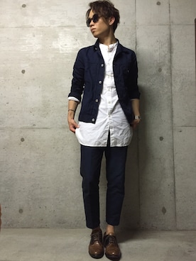 「プレーントゥ」｜Kyosukeさん（メンズ・170cm）の春コーディネート