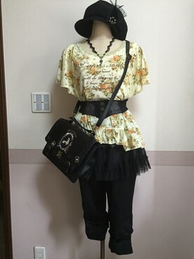 「axes femme（アクシーズファム）のアイテム（カーゴパンツ）」を使った、ありすさん（レディース・163cm）の夏コーディネート