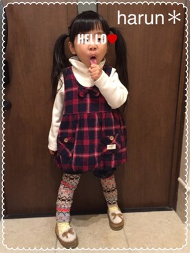 「lemoir（レモール）のアイテム」を使った、harun＊さん（キッズ・100cm）の秋コーディネート