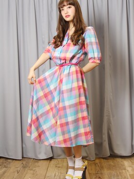 「Grimoire（グリモワール）のアイテム（シャツワンピース）」を使った、Grimoireさん（レディース・157cm）の春コーディネート