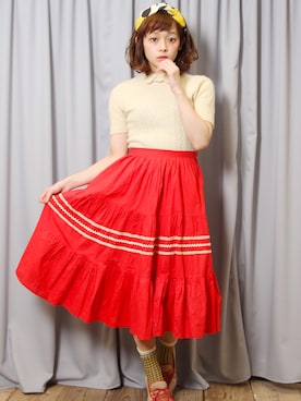 「Grimoire（グリモワール）のアイテム」を使った、Grimoireさん（レディース・157cm）の春コーディネート