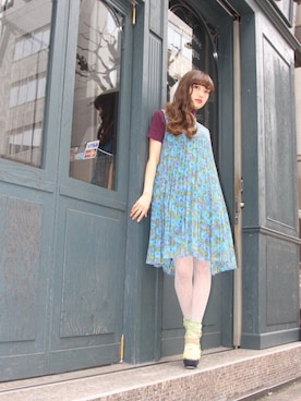 「春ワンピ」｜Grimoireさん（レディース・157cm）の春コーディネート