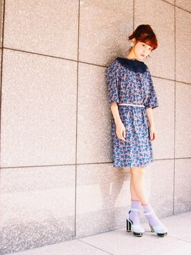 「春ワンピ」｜Grimoireさん（レディース・161cm）の春コーディネート